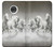S0933 White Horses Etui Coque Housse pour Motorola Moto G7, Moto G7 Plus