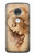 S1045 Leonardo da Vinci Woman's Head Etui Coque Housse pour Motorola Moto G7, Moto G7 Plus