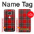 S2374 Motif Tartan Rouge Etui Coque Housse pour Motorola Moto G7, Moto G7 Plus