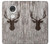 S2505 Reindeer Head Old Wood Texture Graphic Etui Coque Housse pour Motorola Moto G7, Moto G7 Plus