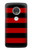 S2638 Black and Red Striped Etui Coque Housse pour Motorola Moto G7, Moto G7 Plus