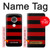 S2638 Noir et Rouge rayé Etui Coque Housse pour Motorola Moto G7, Moto G7 Plus