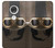 S2645 Vintage Brown Goggles Motorcycle Helmet Etui Coque Housse pour Motorola Moto G7, Moto G7 Plus