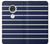 S2767 Navy White Striped Etui Coque Housse pour Motorola Moto G7, Moto G7 Plus