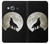 S1981 Wolf Howling at The Moon Etui Coque Housse pour Samsung Galaxy J3 (2016)