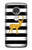 S2794 Black and White Striped Deer Gold Sparkles Etui Coque Housse pour Motorola Moto G7, Moto G7 Plus
