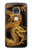 S2804 Chinese Gold Dragon Printed Etui Coque Housse pour Motorola Moto G7, Moto G7 Plus