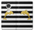 S2882 Black and White Striped Gold Dolphin Etui Coque Housse pour Motorola Moto G7, Moto G7 Plus