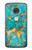 S2906 Aqua Turquoise Stone Etui Coque Housse pour Motorola Moto G7, Moto G7 Plus
