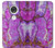 S2907 Purple Turquoise Stone Etui Coque Housse pour Motorola Moto G7, Moto G7 Plus