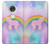 S3070 Rainbow Unicorn Pastel Sky Etui Coque Housse pour Motorola Moto G7, Moto G7 Plus