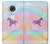S3203 Rainbow Unicorn Etui Coque Housse pour Motorola Moto G7, Moto G7 Plus