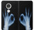S3239 X-Ray Hand Sign OK Etui Coque Housse pour Motorola Moto G7, Moto G7 Plus