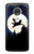 S3289 Flying Pig Full Moon Night Etui Coque Housse pour Motorola Moto G7, Moto G7 Plus