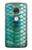 S3414 Green Snake Scale Graphic Print Etui Coque Housse pour Motorola Moto G7, Moto G7 Plus