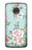 S3494 Vintage Rose Polka Dot Etui Coque Housse pour Motorola Moto G7, Moto G7 Plus