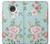 S3494 Vintage Rose Polka Dot Etui Coque Housse pour Motorola Moto G7, Moto G7 Plus