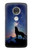 S3555 Wolf Howling Million Star Etui Coque Housse pour Motorola Moto G7, Moto G7 Plus