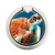 S3497 Green Sea Turtle Graphique Porte-Bague et Pop Up Grip doigt Socket Support