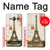S2108 Tour Eiffel de Paris Carte postale Etui Coque Housse pour Samsung Galaxy J3 (2016)