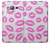 S2214 Pink Lips Kisses Etui Coque Housse pour Samsung Galaxy J3 (2016)