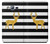S2794 Black and White Striped Deer Gold Sparkles Etui Coque Housse pour Samsung Galaxy J3 (2016)