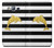 S2882 Black and White Striped Gold Dolphin Etui Coque Housse pour Samsung Galaxy J3 (2016)