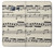 S3082 Music Sheet Etui Coque Housse pour Samsung Galaxy J3 (2016)