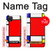 S0157 Composition Rouge Bleu Jaune Etui Coque Housse pour Google Pixel 4