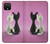 S1832 Chat d'amour Etui Coque Housse pour Google Pixel 4
