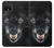 S2823 Noir Loup Bleu Yeux Visage Etui Coque Housse pour Google Pixel 4