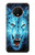 S0752 Blue Fire Grim Wolf Etui Coque Housse pour OnePlus 7T
