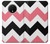 S1849 Pink Black Chevron Zigzag Etui Coque Housse pour OnePlus 7T