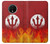 S2803 Fire Red Devil Spear Symbol Etui Coque Housse pour OnePlus 7T