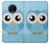 S3029 Cute Blue Owl Etui Coque Housse pour OnePlus 7T