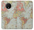S3418 Vintage World Map Etui Coque Housse pour OnePlus 7T