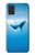 S0843 Baleine bleue Etui Coque Housse pour Samsung Galaxy A51