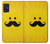 S1145 Soleil jaune Mustache Etui Coque Housse pour Samsung Galaxy A51