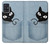 S2641 Noir Chat Poche Etui Coque Housse pour Samsung Galaxy A51