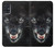S2823 Noir Loup Bleu Yeux Visage Etui Coque Housse pour Samsung Galaxy A51