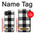 S2842 Noir et blanc Buffle motif de vérification Etui Coque Housse pour Samsung Galaxy A51