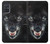 S2823 Noir Loup Bleu Yeux Visage Etui Coque Housse pour Samsung Galaxy A71
