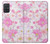 S3036 Flore de fleur rose douce Etui Coque Housse pour Samsung Galaxy A71