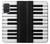 S3078 Noir et blanc Clavier de piano Etui Coque Housse pour Samsung Galaxy A71