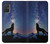 S3555 Loup Hurlant Million étoiles Etui Coque Housse pour Samsung Galaxy A71