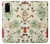 S2179 Motif Fleur Floral Art Millésime Etui Coque Housse pour Samsung Galaxy S20