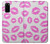 S2214 Bisous Lèvres roses Etui Coque Housse pour Samsung Galaxy S20