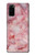 S2843 Texture en marbre rose Etui Coque Housse pour Samsung Galaxy S20