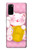 S3025 Rose Maneki Neko chat chanceux Etui Coque Housse pour Samsung Galaxy S20