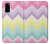 S3514 Arc en ciel Zigzag Etui Coque Housse pour Samsung Galaxy S20